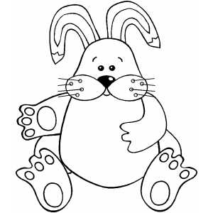 Fat Rabbit coloring page