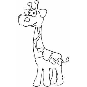 Giraffe Kid coloring page