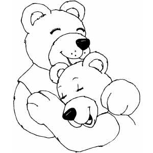 Hugging Bears coloring page