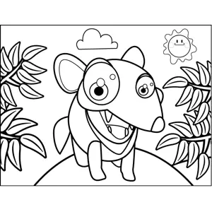 Hungry Dingo coloring page