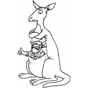 Kangaroo And Joey coloring page