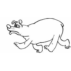 Marching Polar Bear coloring page