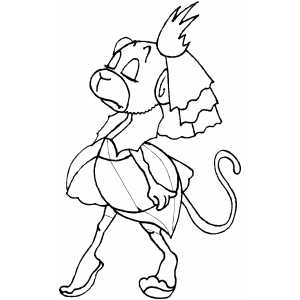 Monkey Princess coloring page