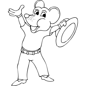Mouse in Jeans coloring page