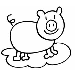 Piggy coloring page