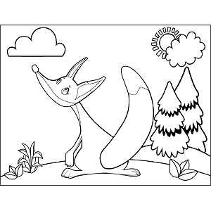 Pointy Fox coloring page
