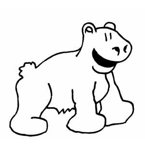 Polar Bear Kid coloring page