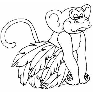 Proud Monkey coloring page