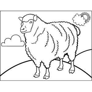 Proud Sheep coloring page