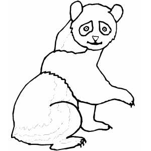 Sad Panda coloring page