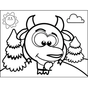 Shy Goat coloring page