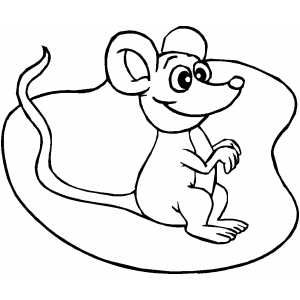 Smiling Mouse coloring page