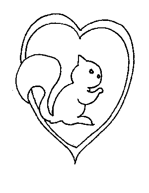 Squirrel in a Frame Coloring Page