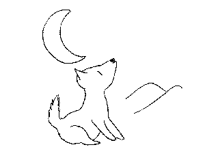 Wolf Crying Coloring Page