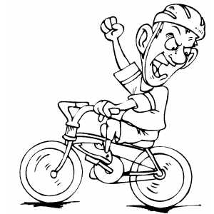Angry Cyclist coloring page