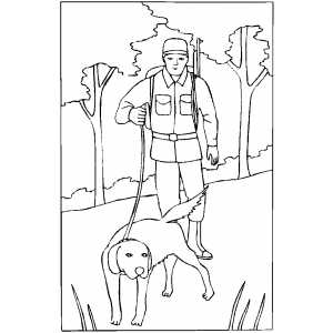 Dog Search For Duck coloring page