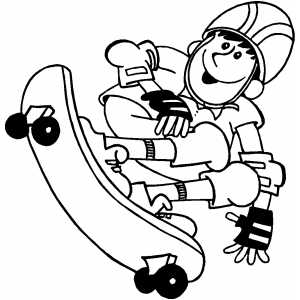 Extreme Skateboarding coloring page