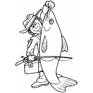 Huge Fish coloring page