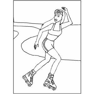 In Line Skating coloring page