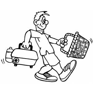 Picnic Supplies coloring page