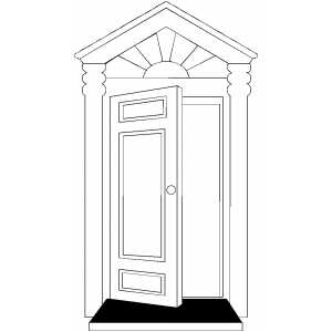 Open Door Coloring Page