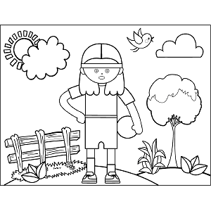 Soccer Girl coloring page