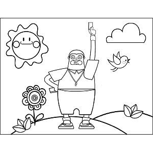Soccer Referee coloring page