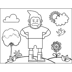 Tall Man coloring page