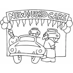 Used Car Lot coloring page