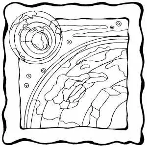 Earth And Moon coloring page