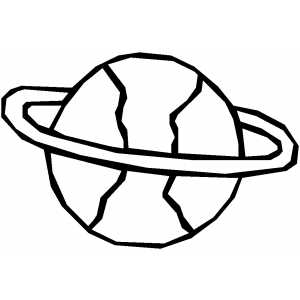 Planet With Circle coloring page