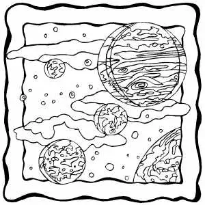 Planets With Clouds coloring page