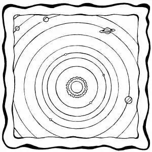 Solar System coloring page