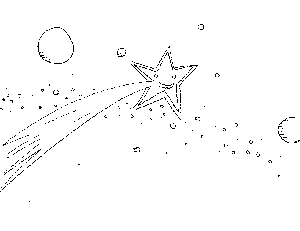 Space Comet Coloring Page