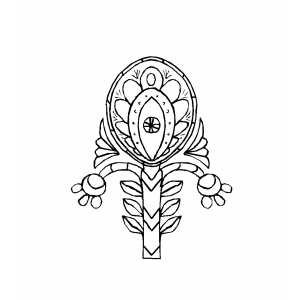 Flowers Complicated Design coloring page