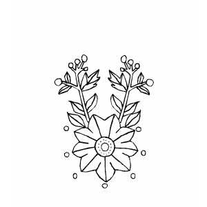 Single Flower Design coloring page