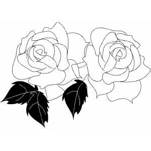 Two Roses coloring page