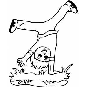 Doing Cartwheels coloring page