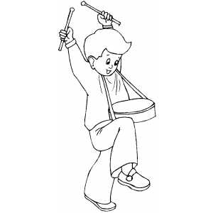 Drumming Boy coloring page