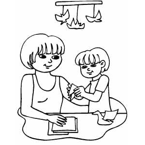 Learning Origami coloring page