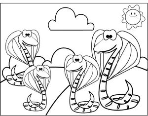 Cobras coloring page