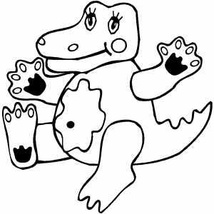 Crocodile Kid coloring page