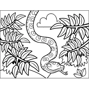 Hanging Snake coloring page