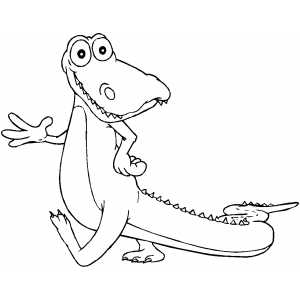 Happy Alligator coloring page