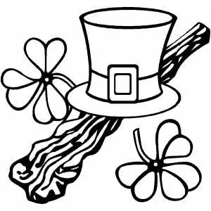 Hat And Shillelagh coloring page