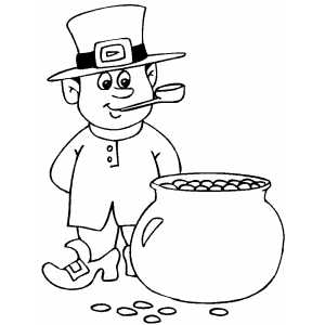 Leprechaun And Gold coloring page