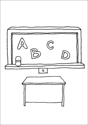 Classroom Chalkboard coloring page