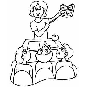 Teacher Explanation To Students coloring page