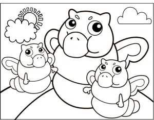 Angry Monsters coloring page