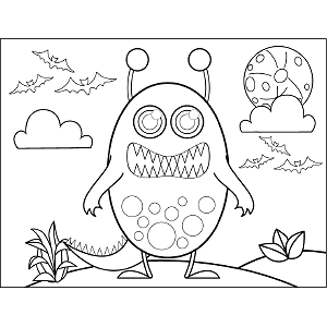 Antenna Monster coloring page